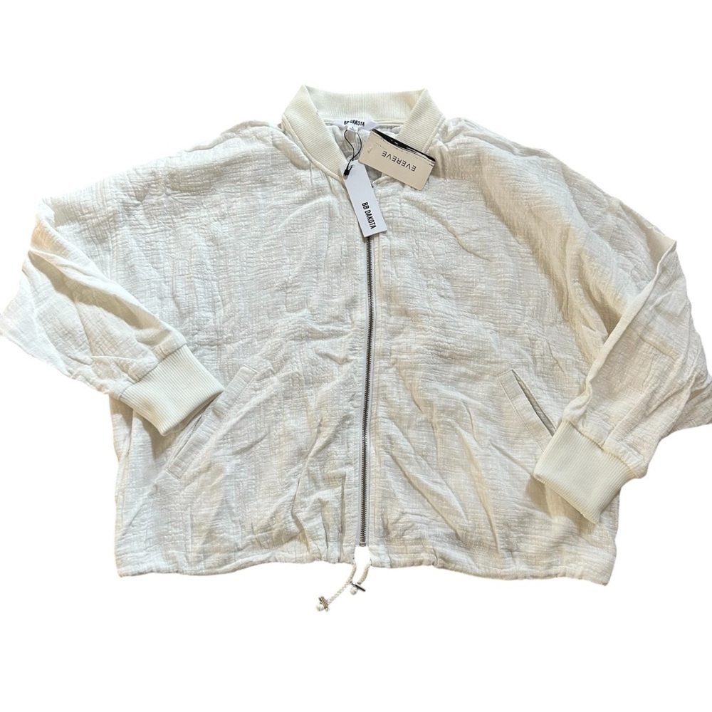 NWT BB Dakota Fast Lane White Zipper Jacket
